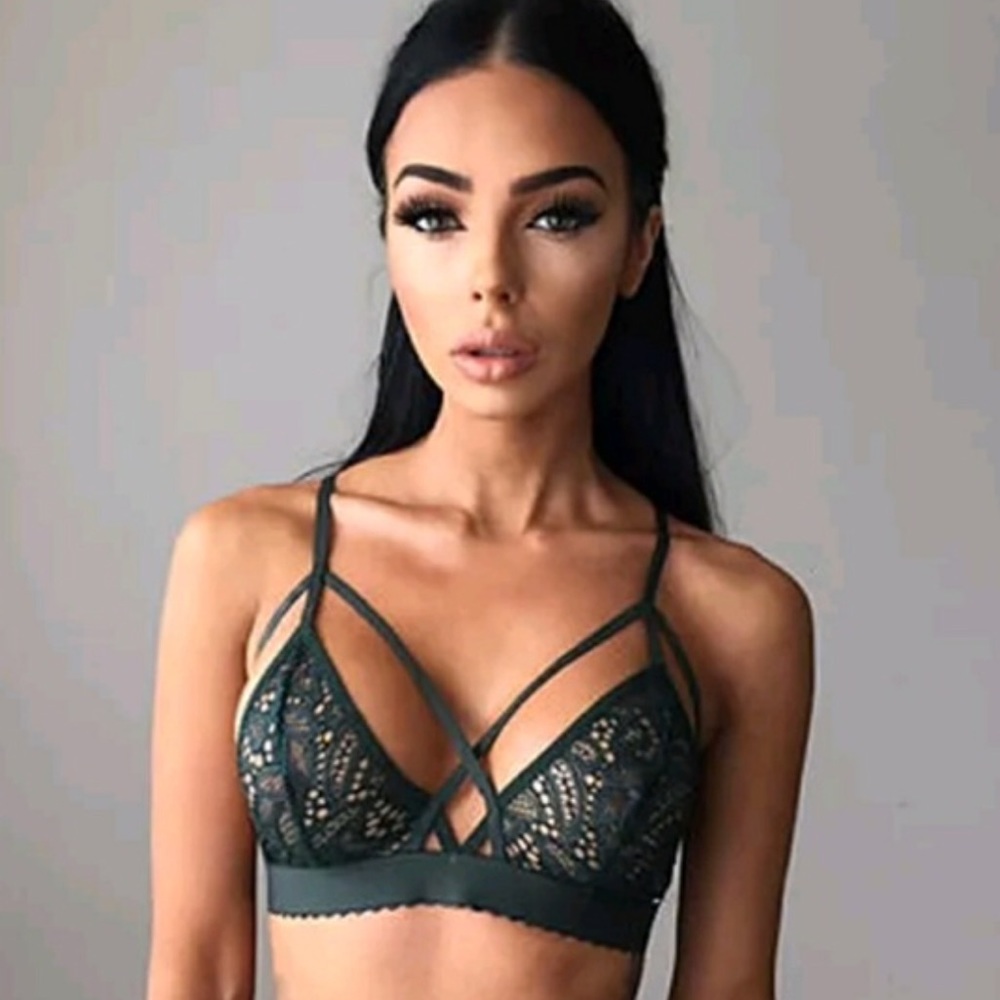 Olive lace bralette
